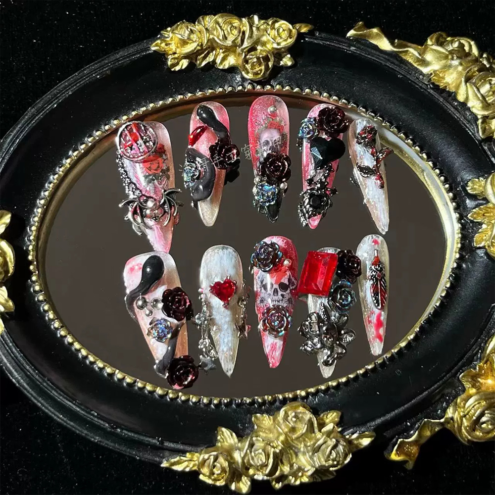 Cool Dark Punk American Style  - Nail Art Love review and price