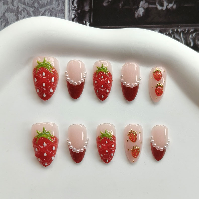 10Pcs Women French Style 3D St - Nail Art Red review and price
