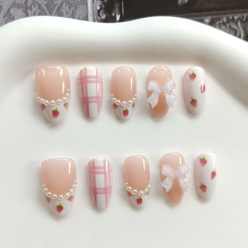 10Pcs Women French Style 3D St - Nail Art Red review and price