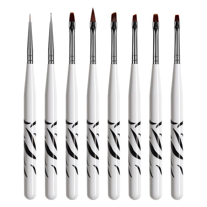 8PCS Zebra Print Nail Art Brus - Nail Art Zebra Design review and price