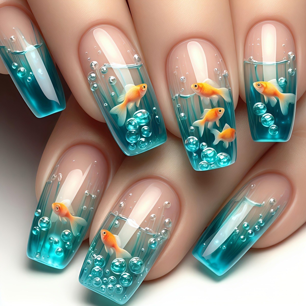 Medium long Square fake nails  - Nail Art Red review and price