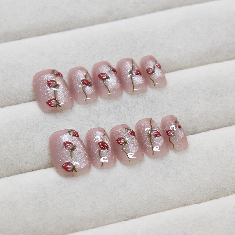 10 Pcs Women Handmade Press on - Nail Art Cat Eye Simple review and price