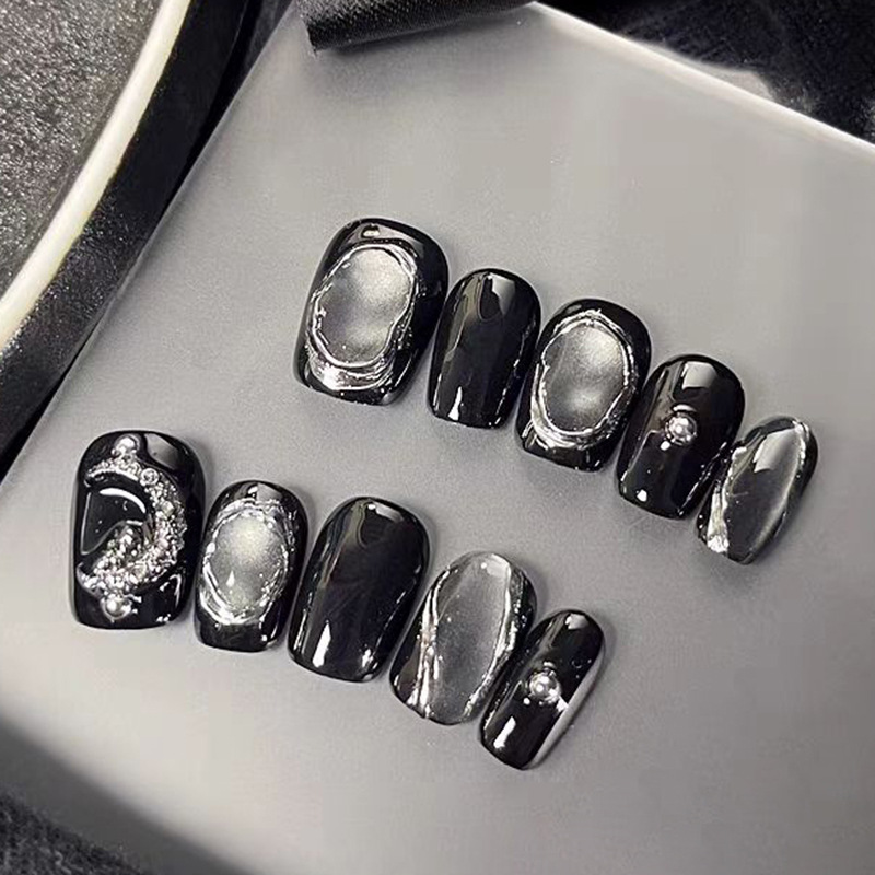10PCS Glitter Cat Eye Handmade - Nail Art Cat Eye Simple review and price