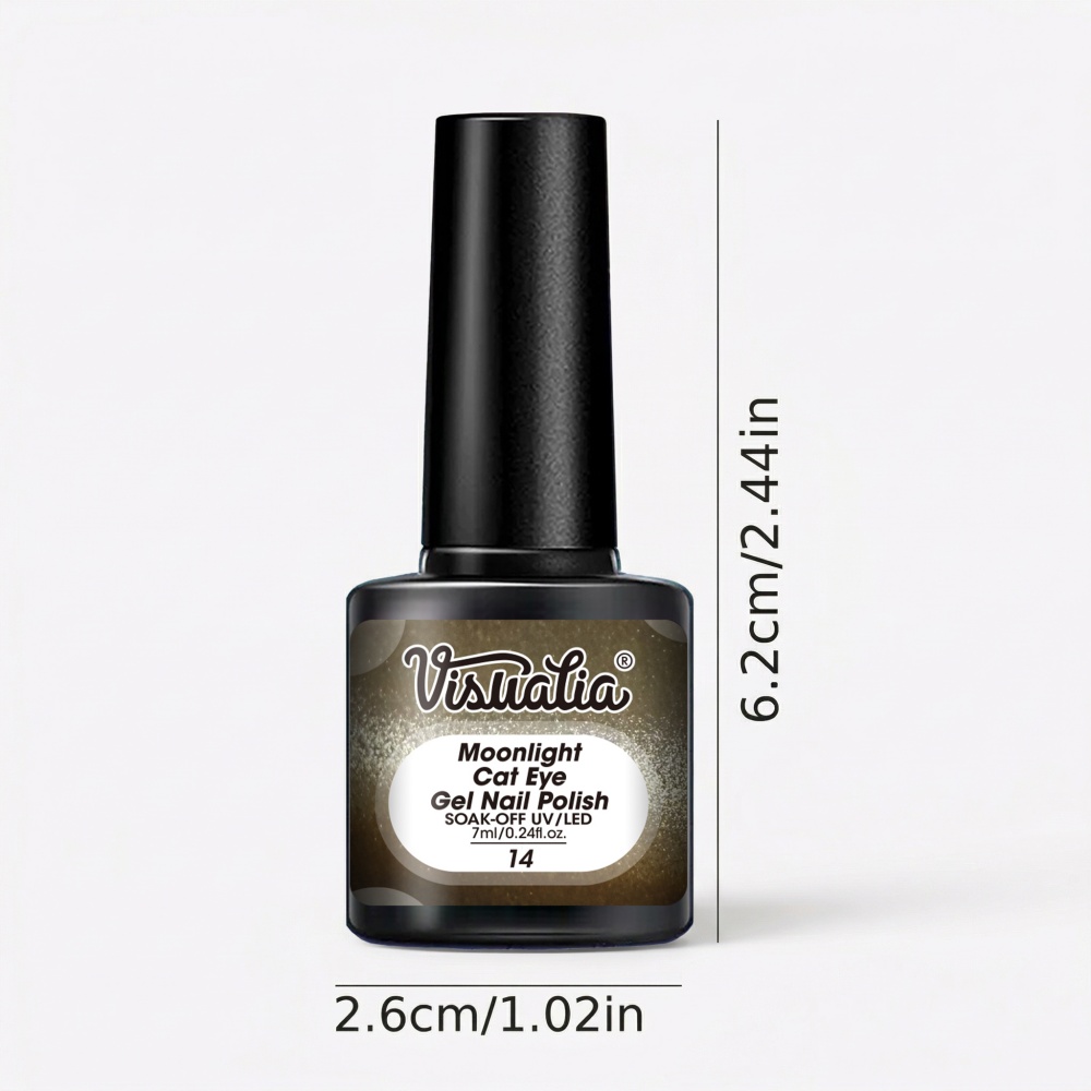 Visuatia Olive Gold Moonlight  - Nail Art Cat Eye Simple review and price