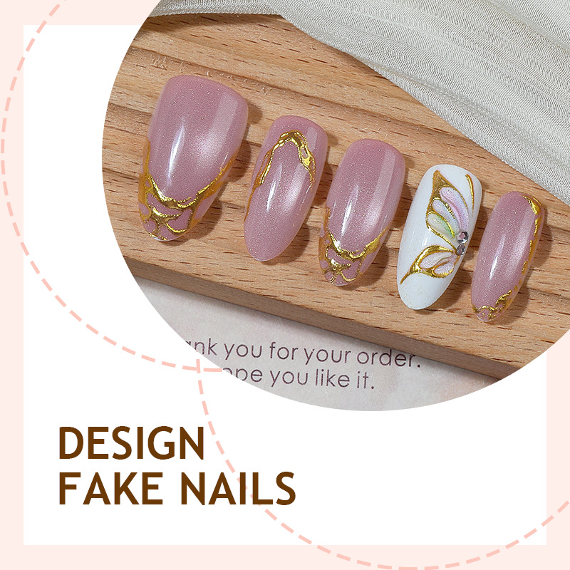 Cat Eye Almond False Nails Gol - Nail Art Cat Eye Simple review and price