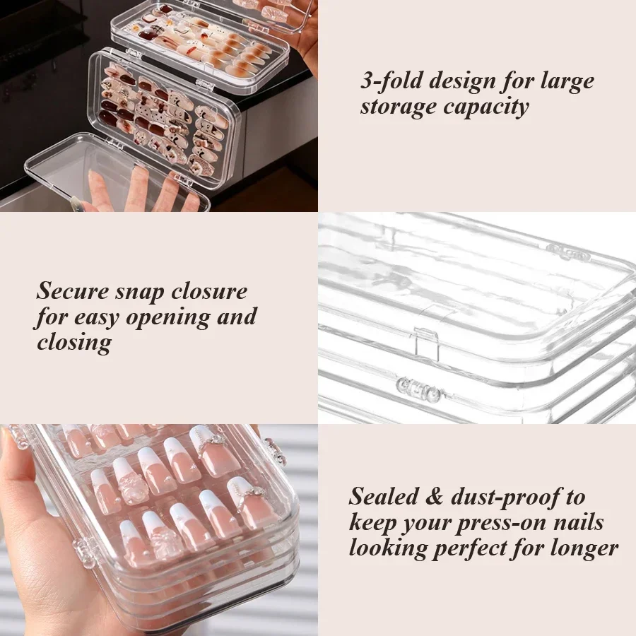 Clear Foldable Press On Nail S - Nail Art Rame review and price