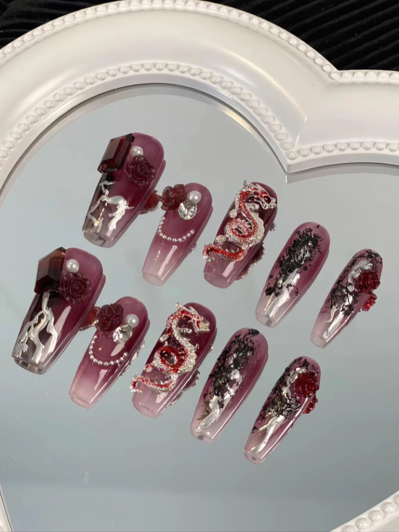 Halloween 10-Piece Set of Purp - Nail Art Red review and price