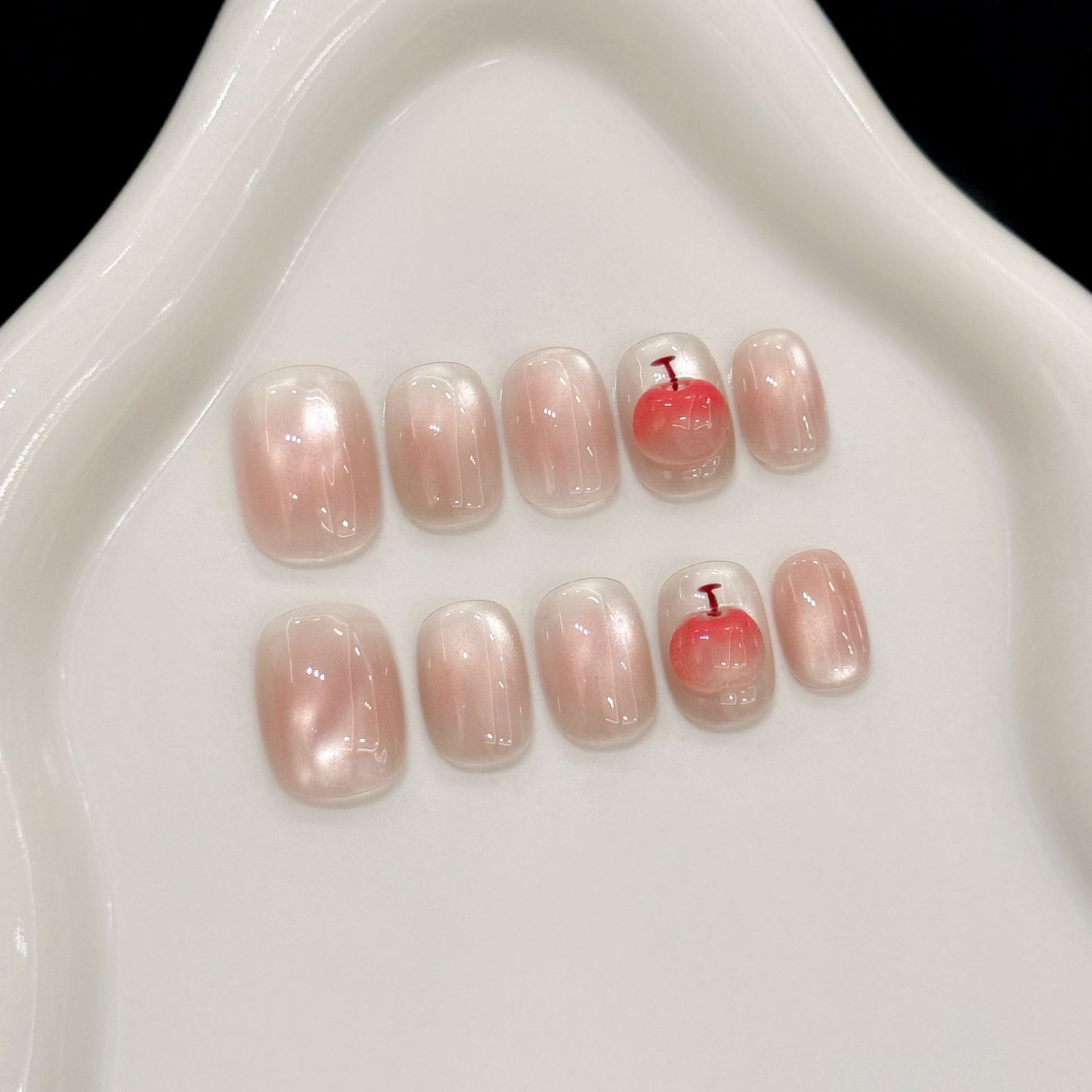 10pcs Handmade Press on Nails  - Nail Art Cat Eye Simple review and price