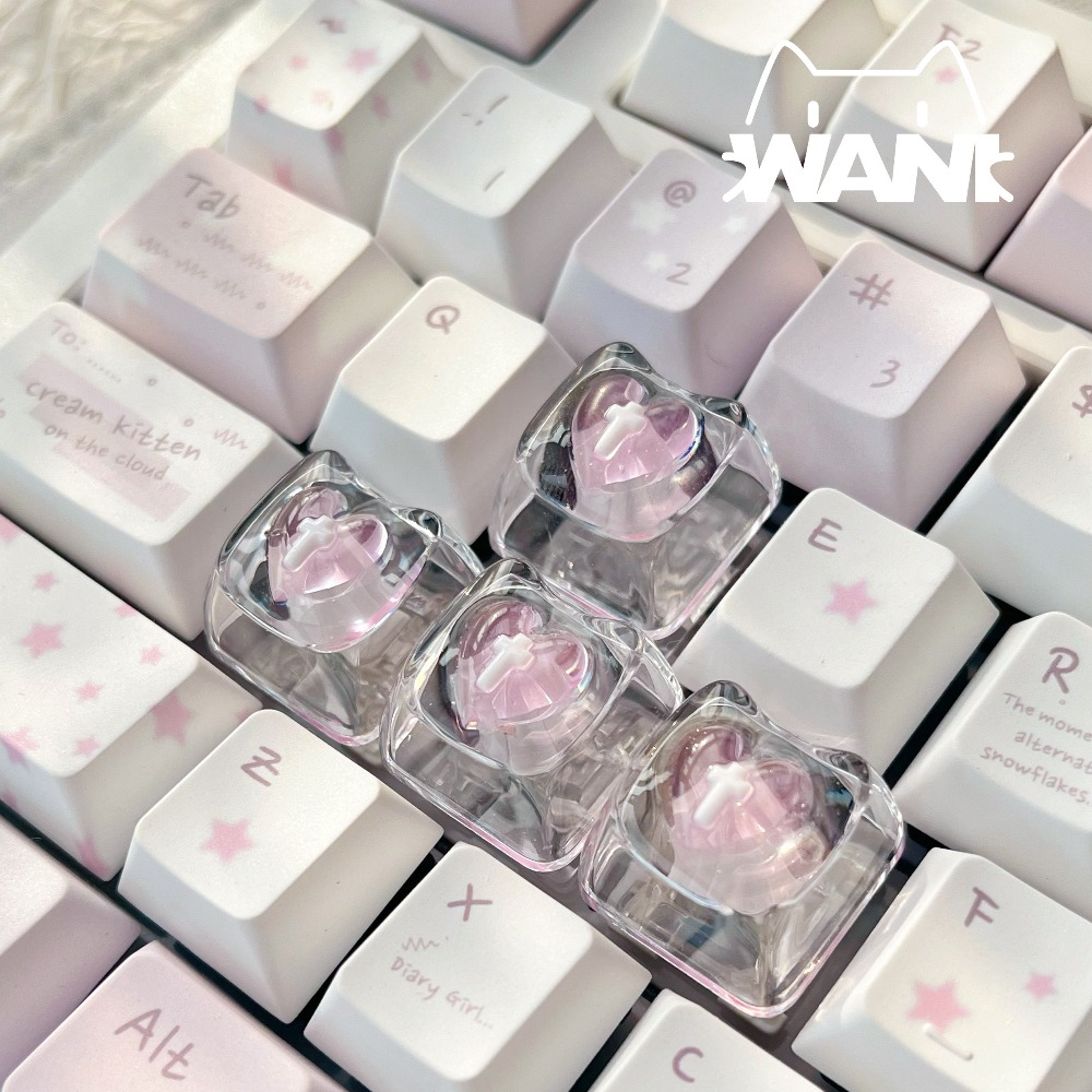 Love Cute Keycaps Transparent  - Nail Art Love review and price