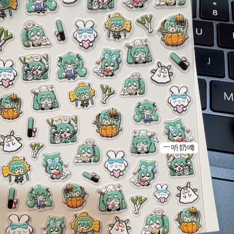Cute Hatsune Miku Nail Sticker - Nail Art Love review and price