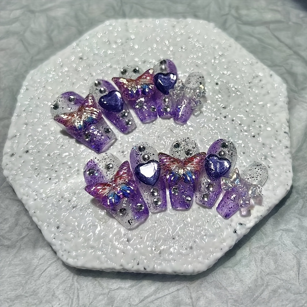 10 Pieces Purple Fantasy Butte - Nail Art Red review and price