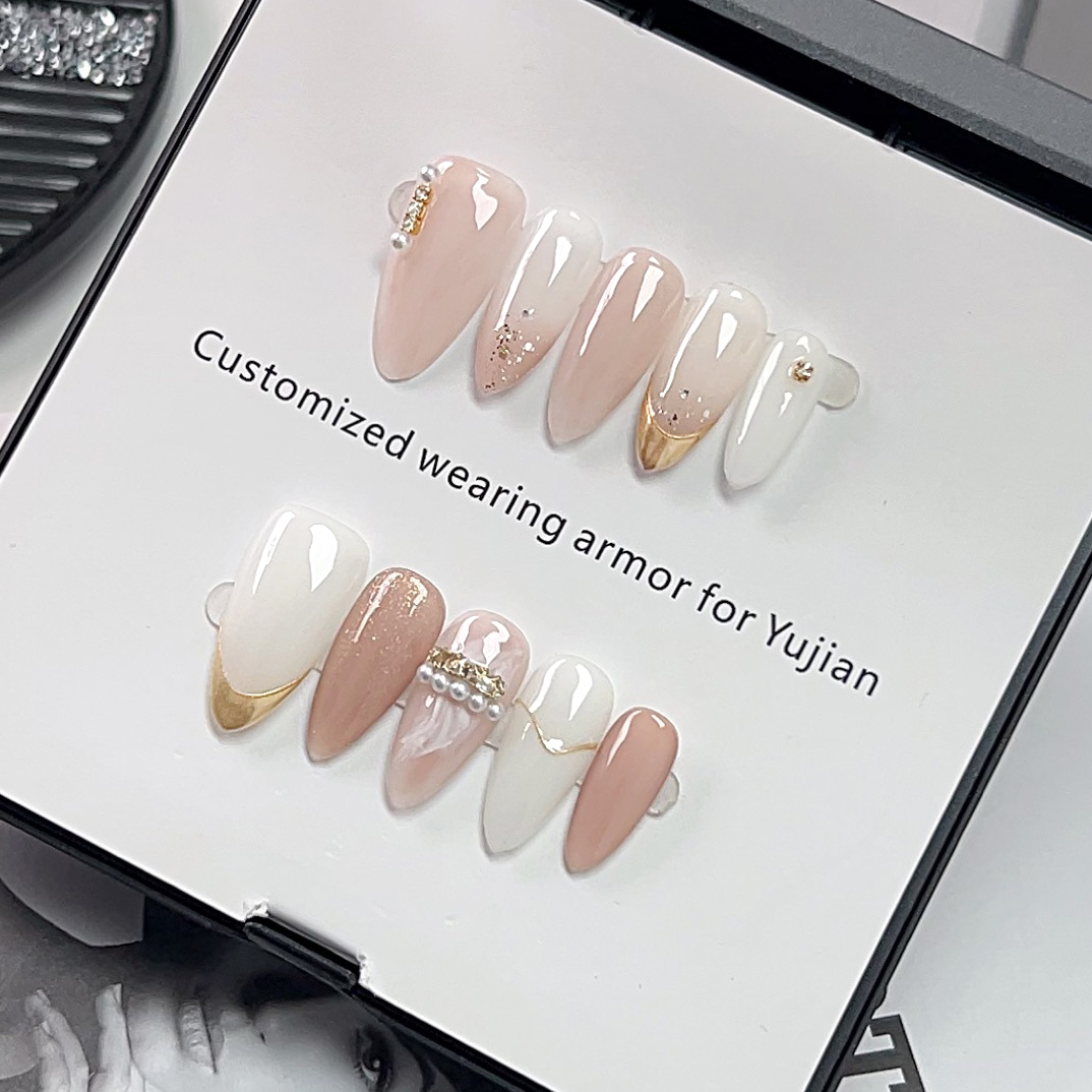 10Pcs Cat Eye French Short Alm - Nail Art Cat Eye Simple review and price