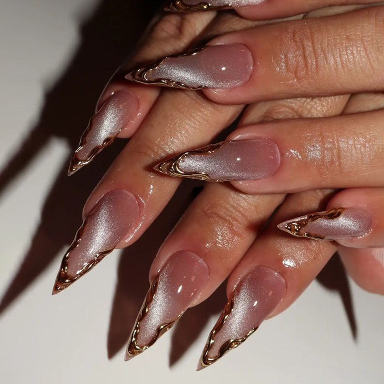 Cat Eye Almond Press on Nails  - Nail Art Cat Eye Simple review and price