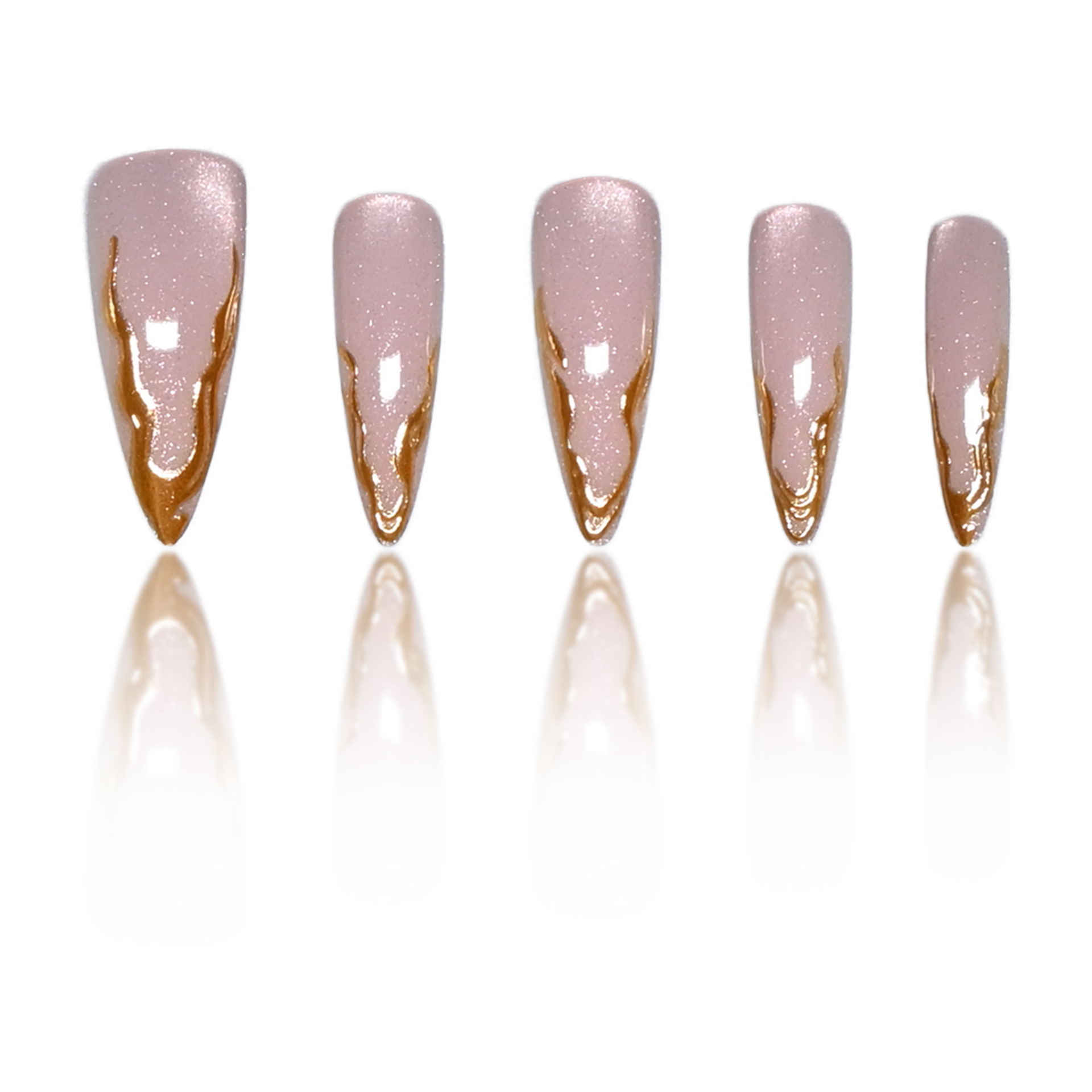 Cat Eye Almond Press on Nails  - Nail Art Cat Eye Simple review and price