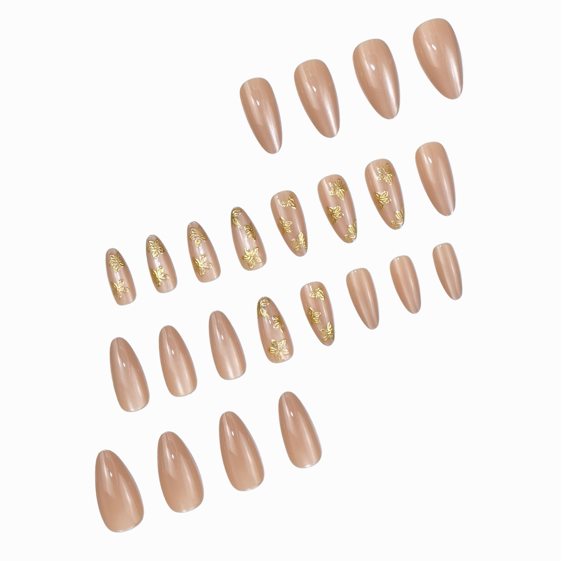 Cat Eye Almond Press on Nails  - Nail Art Cat Eye Simple review and price